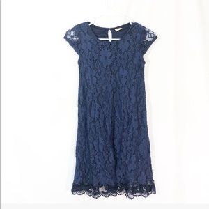 NAVY LACE DRESS